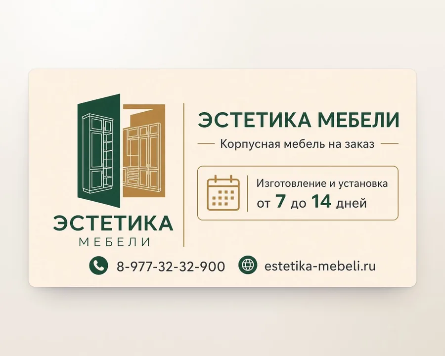 Эстетика мебели: логотип и баннер