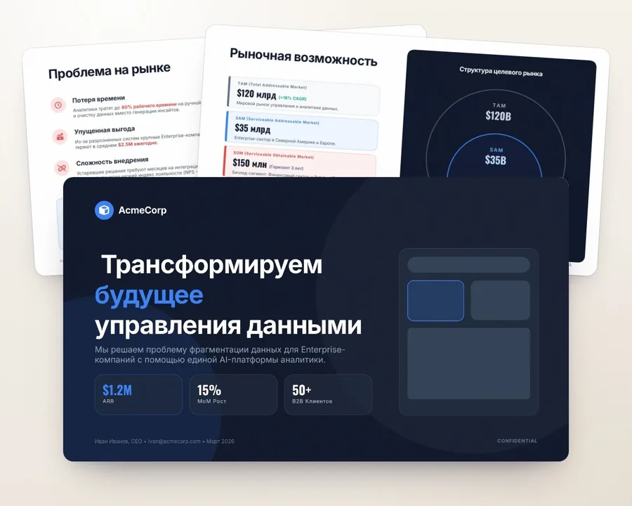 Питч-дек IT-стартапа