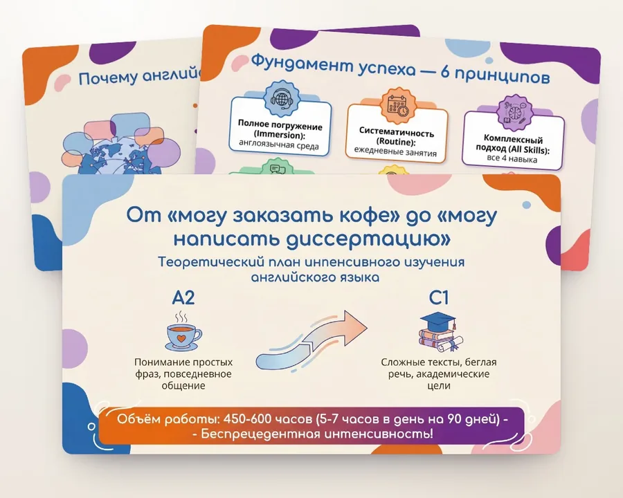 Презентация «90 дней: от A2 до C1»
